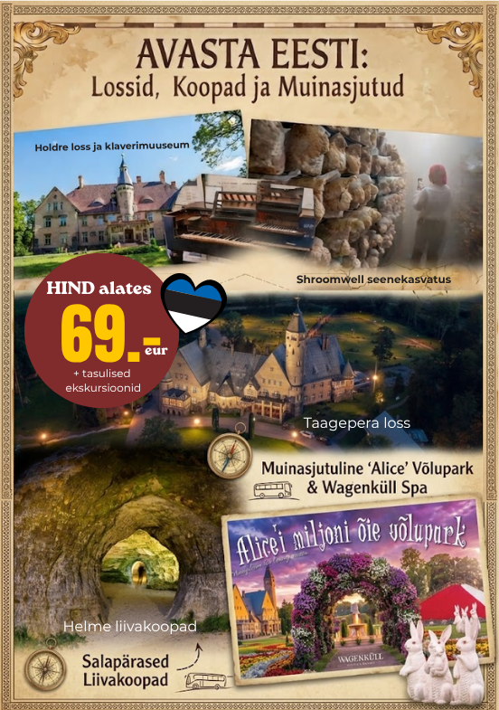 26.09.2026 : BRONEERIMINE LÕPPENUD ! Avasta Eesti : Lossid , Koopad ja Muinasjutud - algusega Kohtla-Järve / Jõhvi - VAATA LÄHEMALT